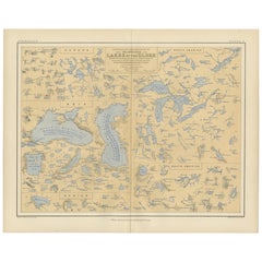 Map of the Lakes of the Globe 1856 – Comparative Chart of Inland Seas