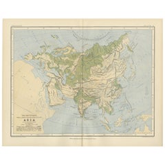 Geological Map of Asia by A.K. Johnston – Mountains and Valleys 1852