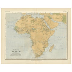 Geological Map of Africa by A.K. Johnston – Mountains and Valleys 1852