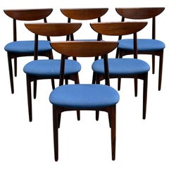 6 original Harry Østergaard dining chairs, Denmark 1960´s
