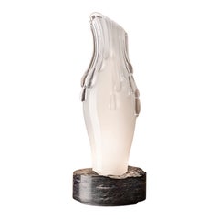 Lady With White Pearl Necklace Murano Glass Decorative Lamp y Aina Kari