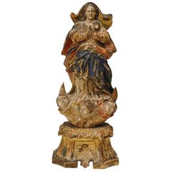 Spanish Polychromed Figure