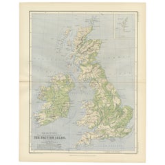 Geological Map of the British Isles by A.K. Johnston – Highlands & Valleys 1852