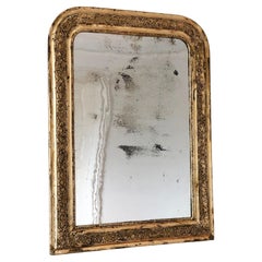 Large Antique Louis Philippe French Giltwood Mirror Late 19th Century