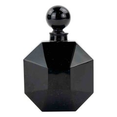 Le Dandy D'Orsay Black Baccarat Glass Perfume Bottle, 1920s