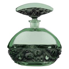 Vintage Boho Vogel & S'Appe Moulded Fuits Cut Art Decanter, 1930s