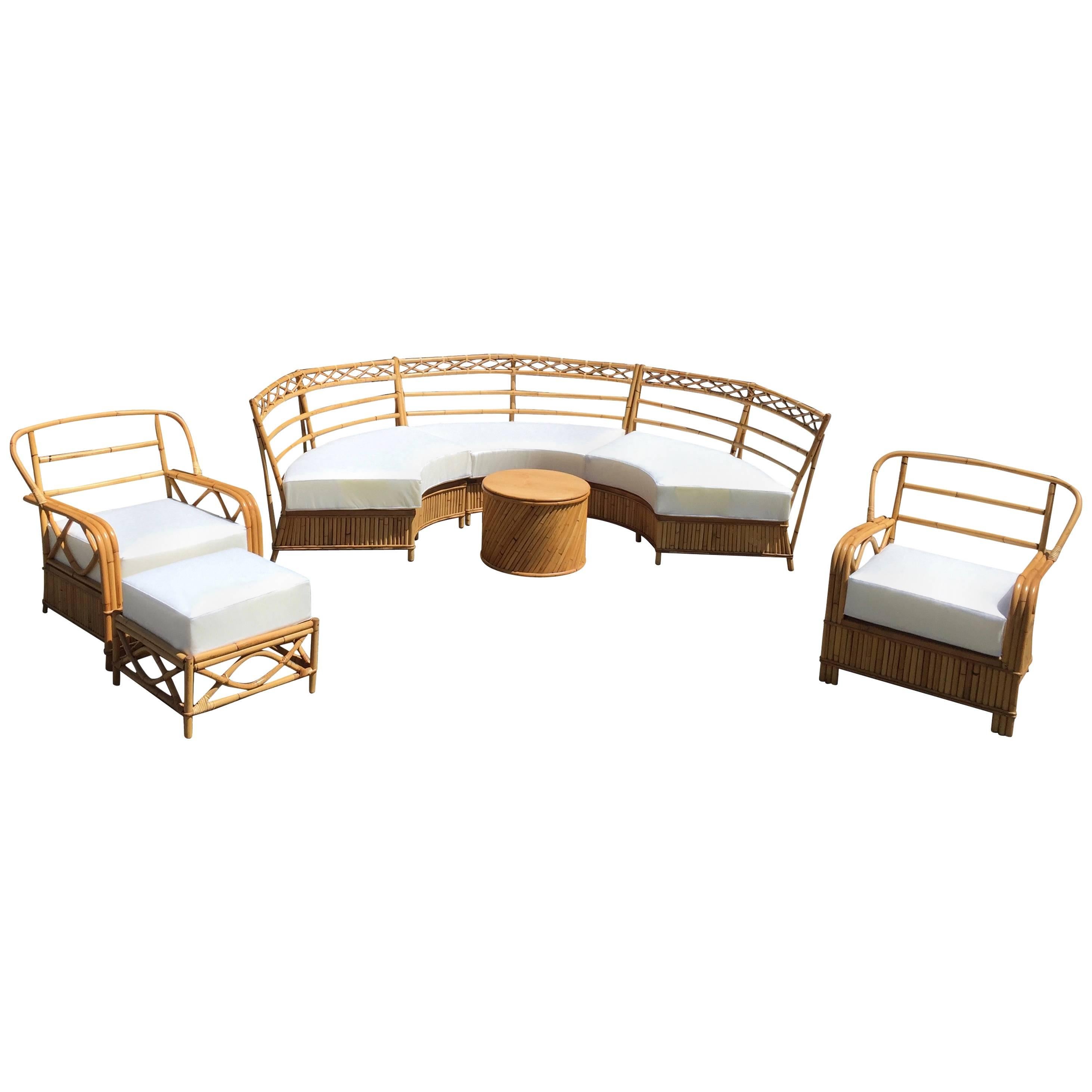 Vintage Ficks Reed Rattan Suite