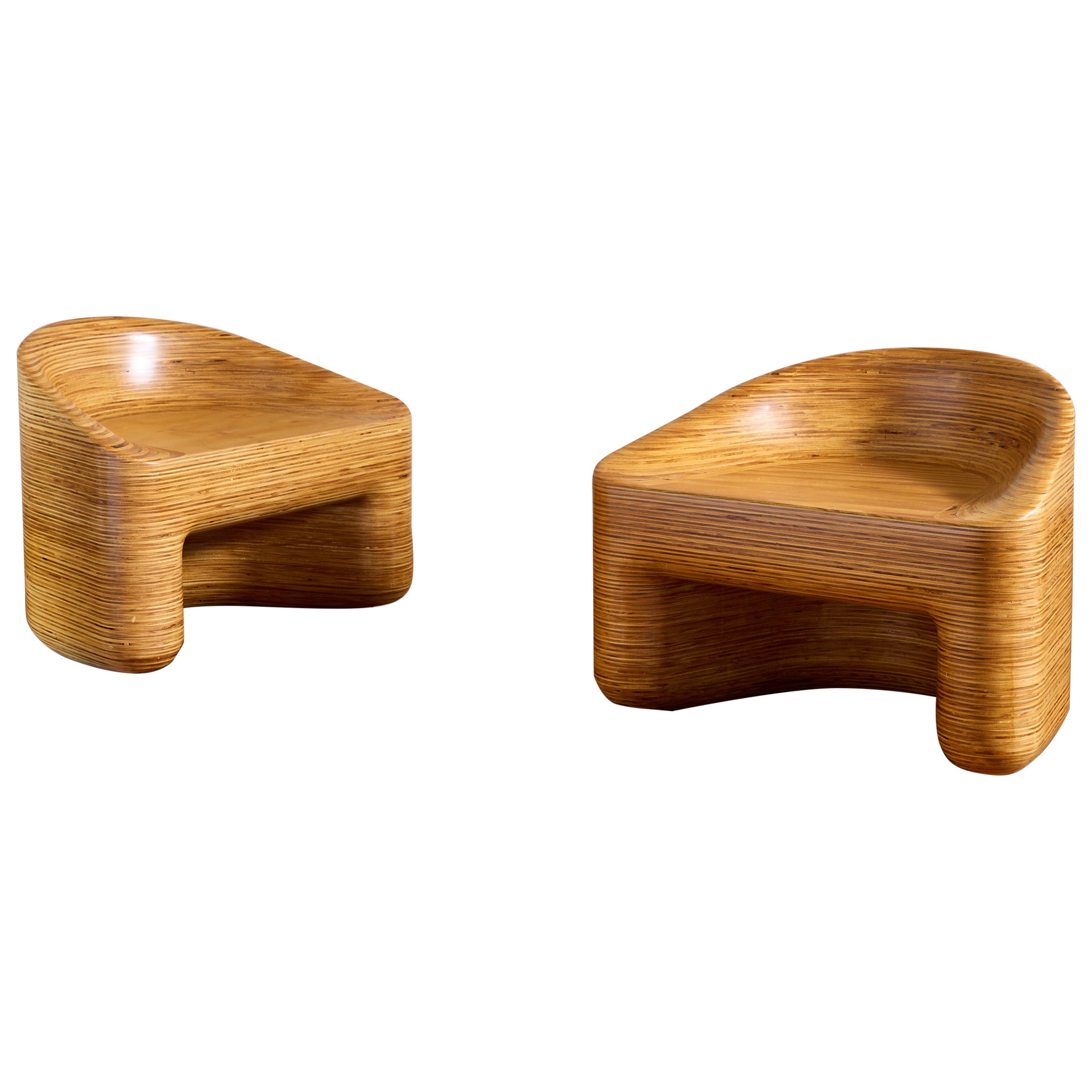 Stacked Molded Plywood Chairs