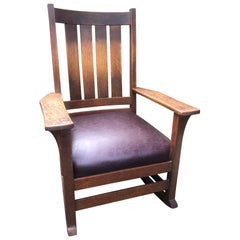 L. & J.G Stickley Signed 1900 Rocking Chair