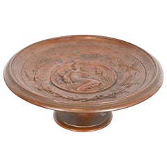 Tiffany & Co. Style Antique Victorian Patinated Copper Footed Centerpiece Bowl