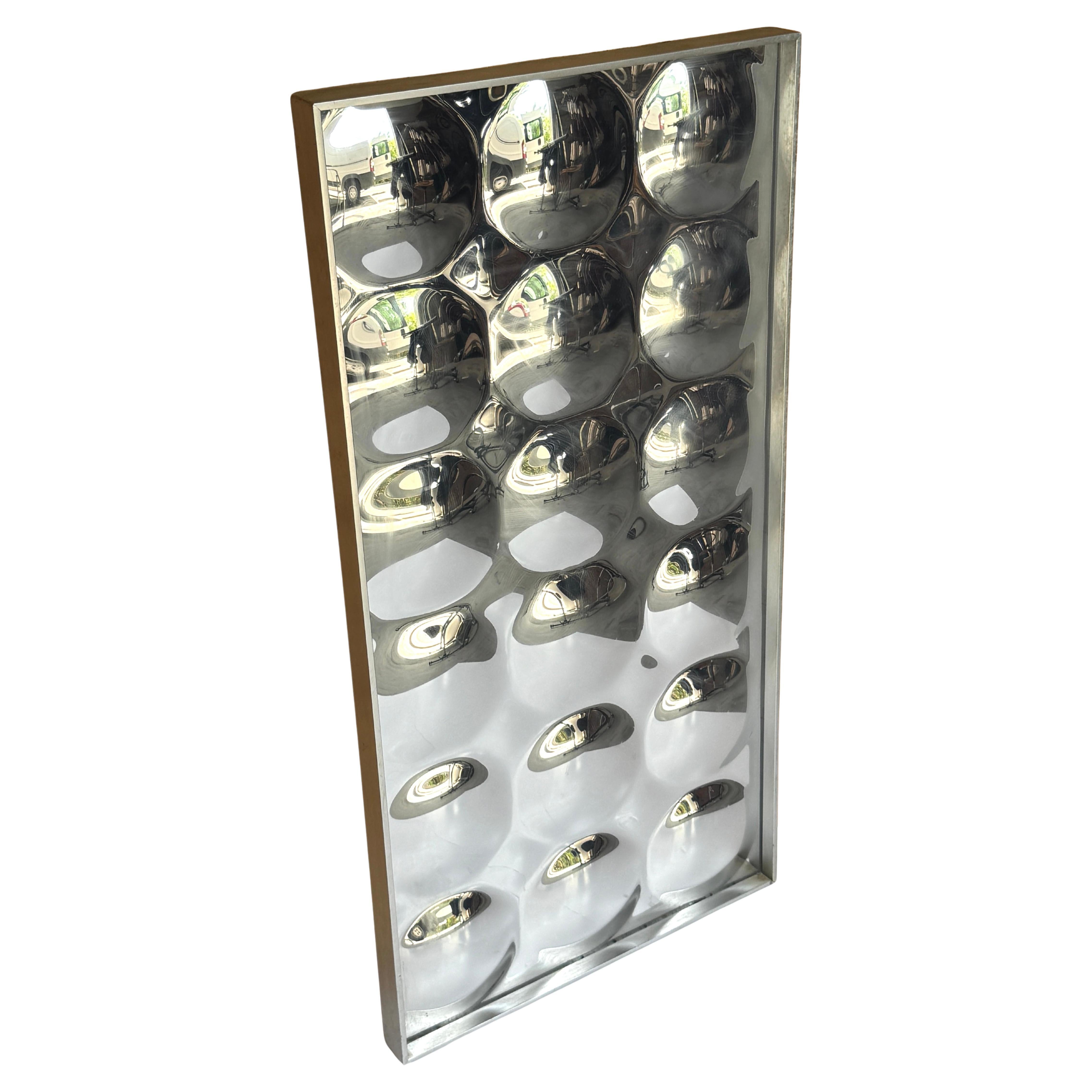 1970s Turner Bubble Mirror in Chrome-Finished Acrylic and Aluminum Frame For Sale
