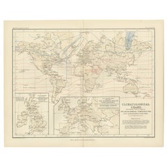 Climatological Map by A.K. Johnston – Global Temperatures Chart 1852