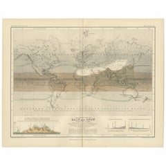 Rain and Snow Map by A.K. Johnston – Global Precipitation Chart 1852