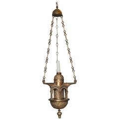 Cathedral Alter Bronze and Repoussé Chandelier 1