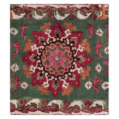 Doris Leslie Blau 19th Century French Green Red fragment Rug