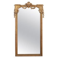 Large 19th Century French Louis XVI Style Gilt Mirror