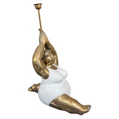 1990s Bronze Ballerina Table Lamp