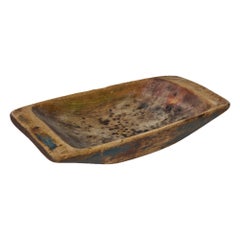 Small Antique Charming, Very Unusual Swedish Folk Art Wooden Trough