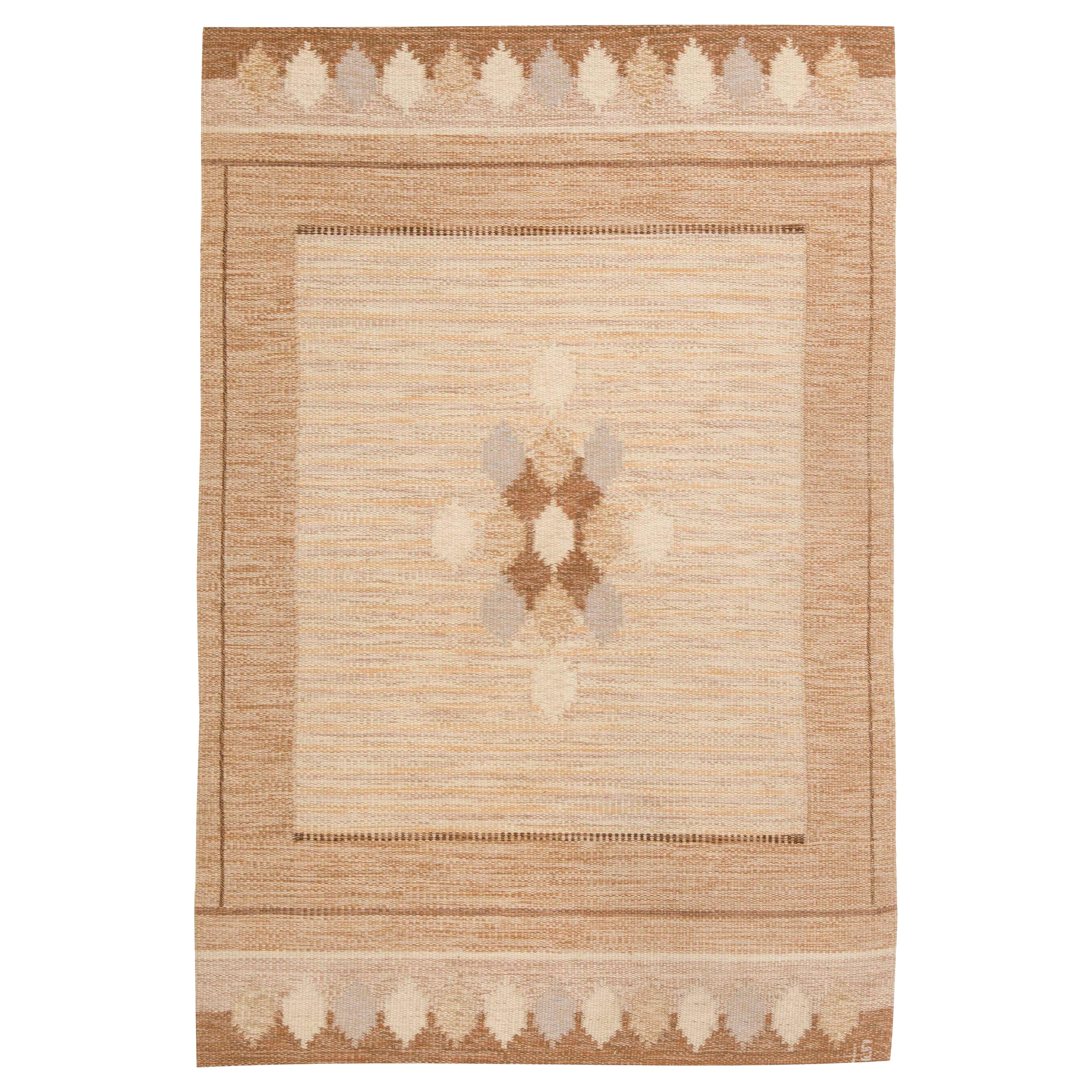 Doris Leslie Blau Vintage Swedish Rug by Ingegerd Silow 'IS' For Sale