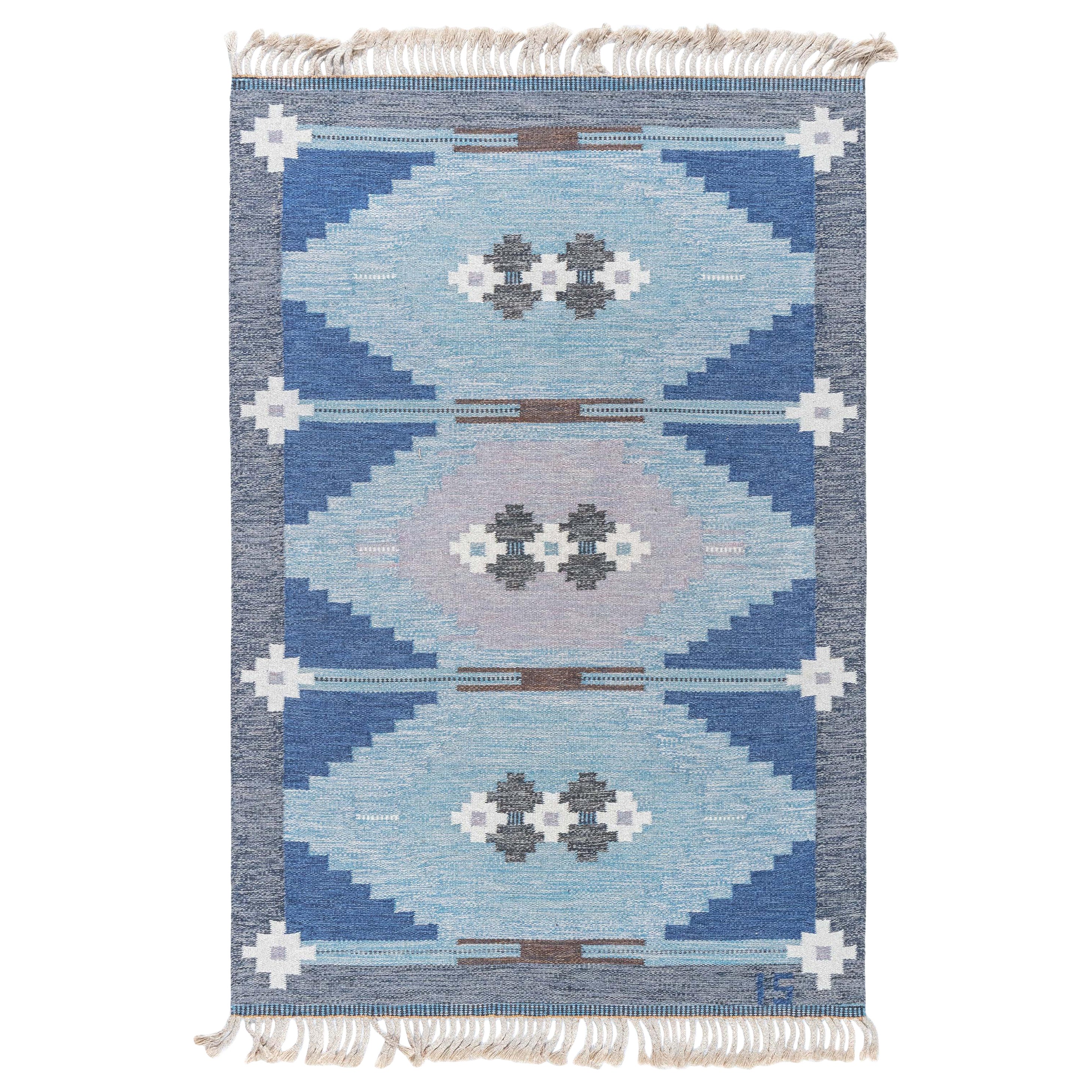 Doris Leslie Blau Vintage Swedish Flat-Weave Rug by Ingegerd Silow