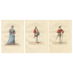 Italian Renaissance Dress: Noblewoman, Page, and Soldier in Fine Detail, 1845