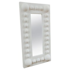 Lucille Floor Mirror in Gypsum & Fiberglass by Brent Warr Studios