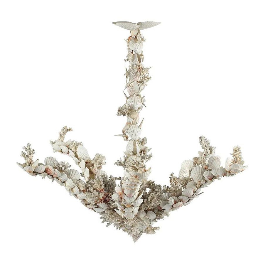 Vintage Italian "Grotto" Chandelier Encrusted with Sea Shells and Coral