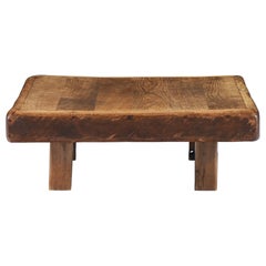 Very nice Wabi Sabi Japandi Coffee Table in Solid Oak - France