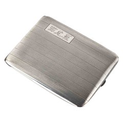 Art Deco Elgin American MFG. CO. Silver Cigarette Case, 1930s