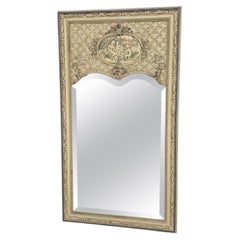 Antique French Painted Trumeau Mirror