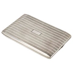 Art Deco Silver Cigarette Case, 1930s