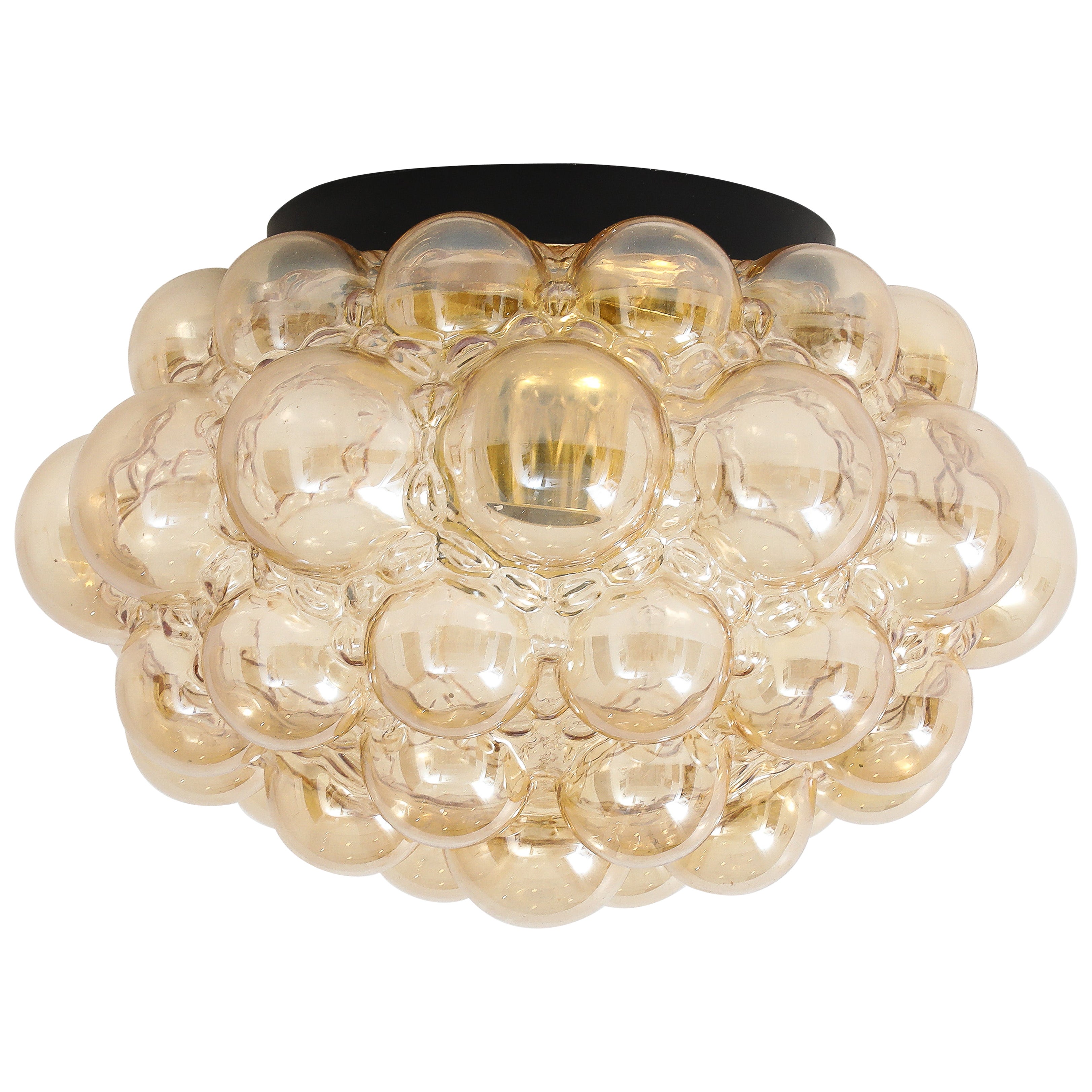 Large Helena Tynell Champagne Bubble Glass Flushmount For Sale