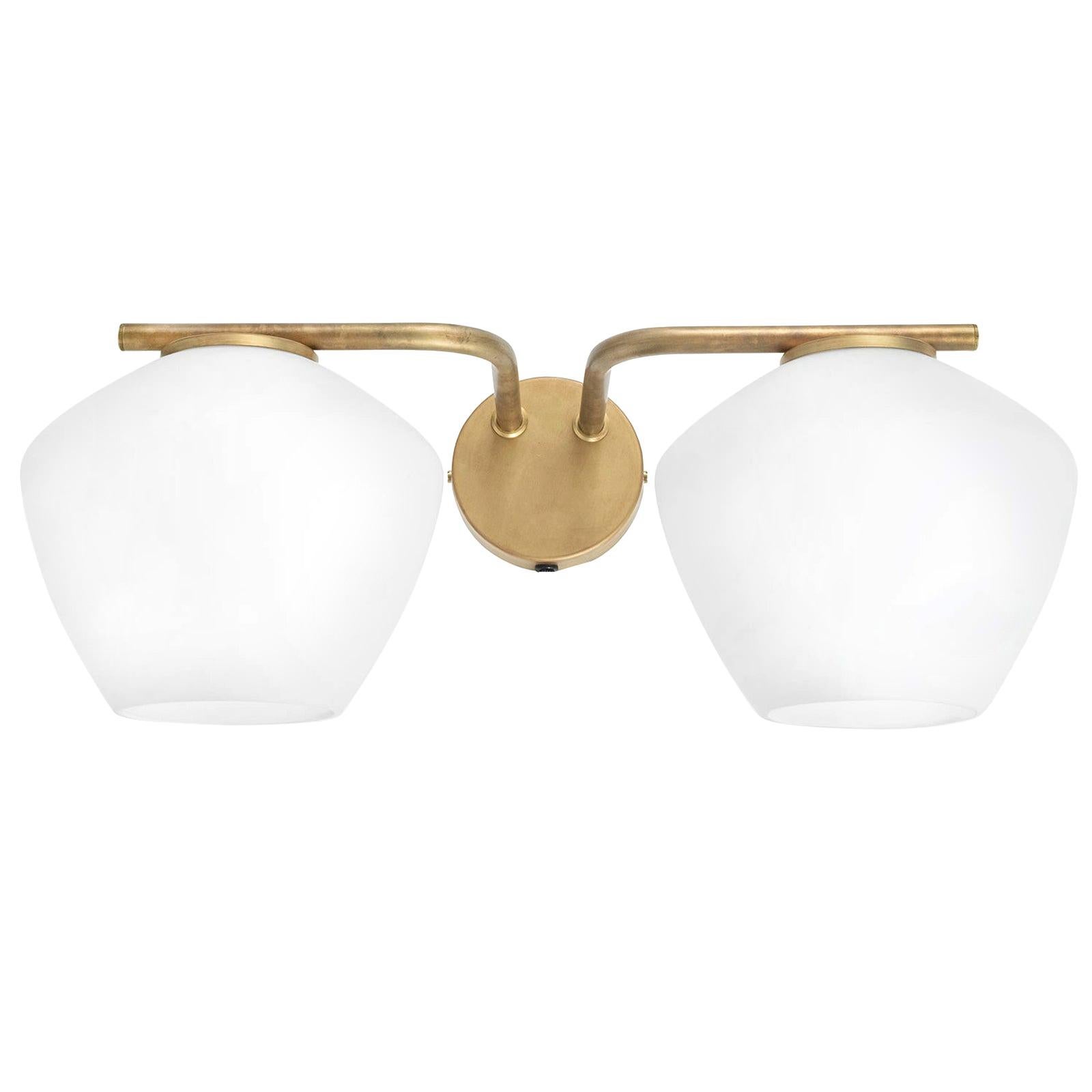 Henrik Tengler DK Two Arms Wall Lamp by Konsthantverk For Sale