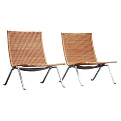 Conjunto de 2 sillas PK 22 de Poul Kjaerholm para E. Kold Christensen, Dinamarca, 1955