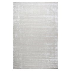 Contemporary Striped Silver Handmade Wool Rug by Doris Leslie Blau