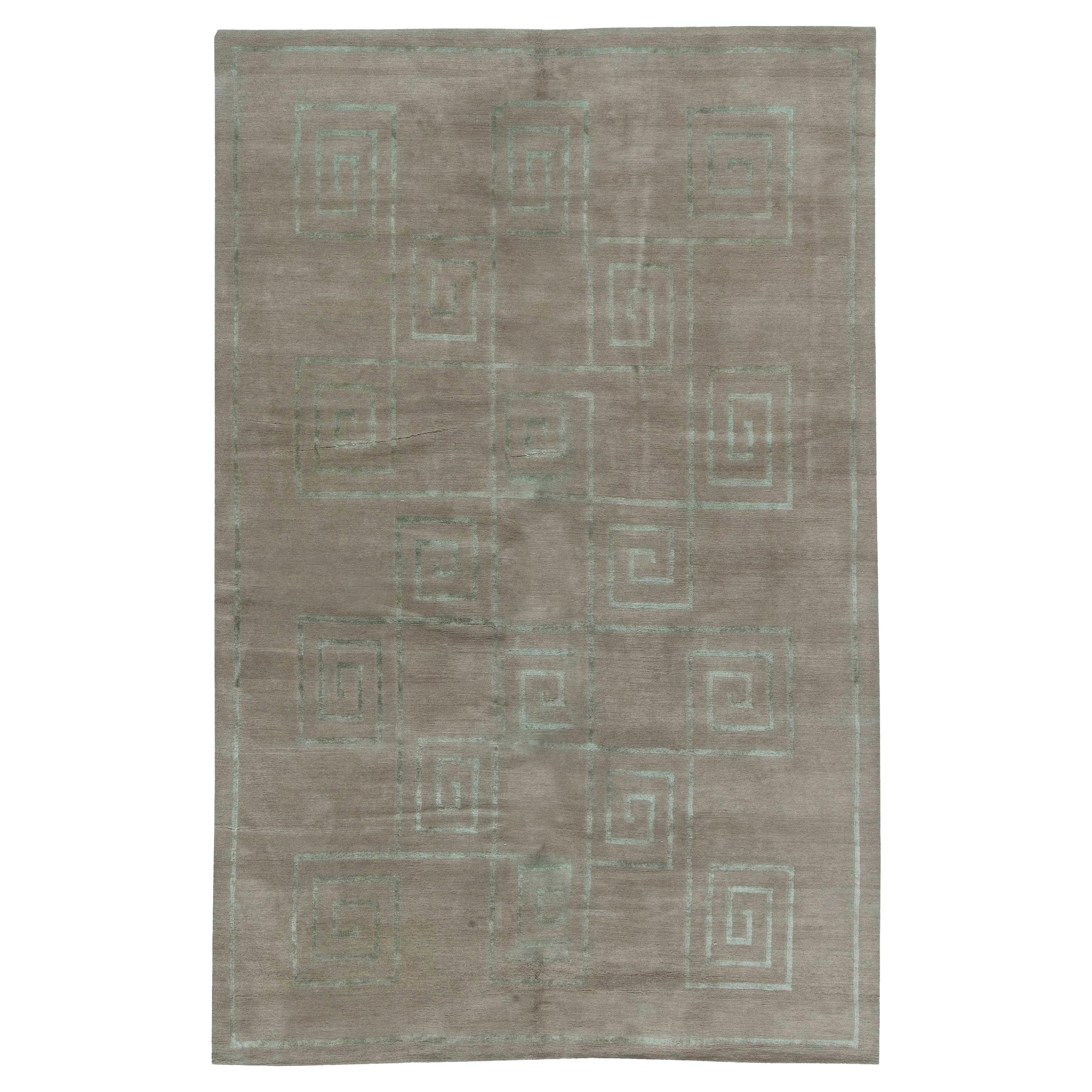 Contemporary Greek Key Design Wool Rug by Doris Leslie Blau