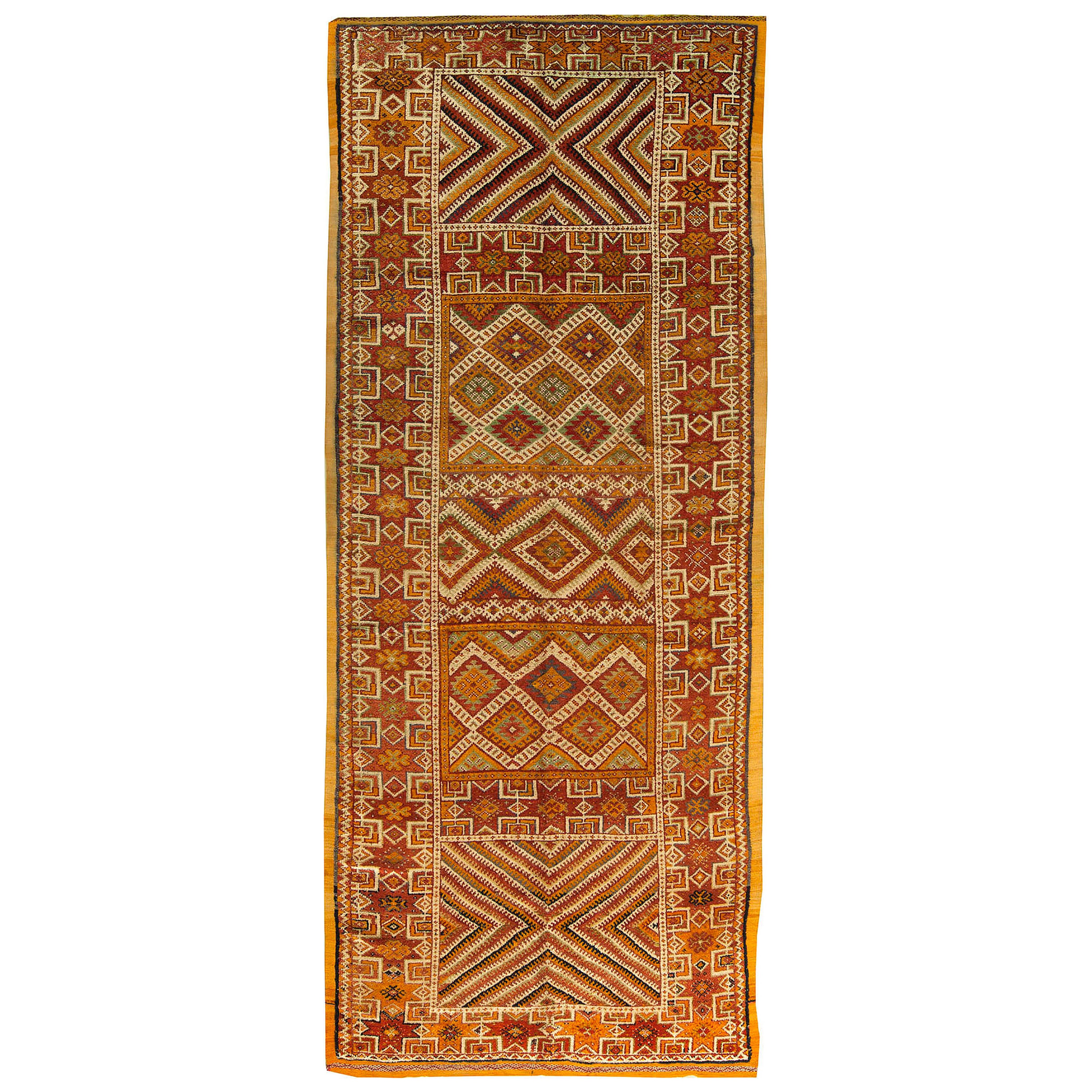 Doris Leslie Blau Alfombra Marroquí Vintage - Rico diseño bereber geométrico