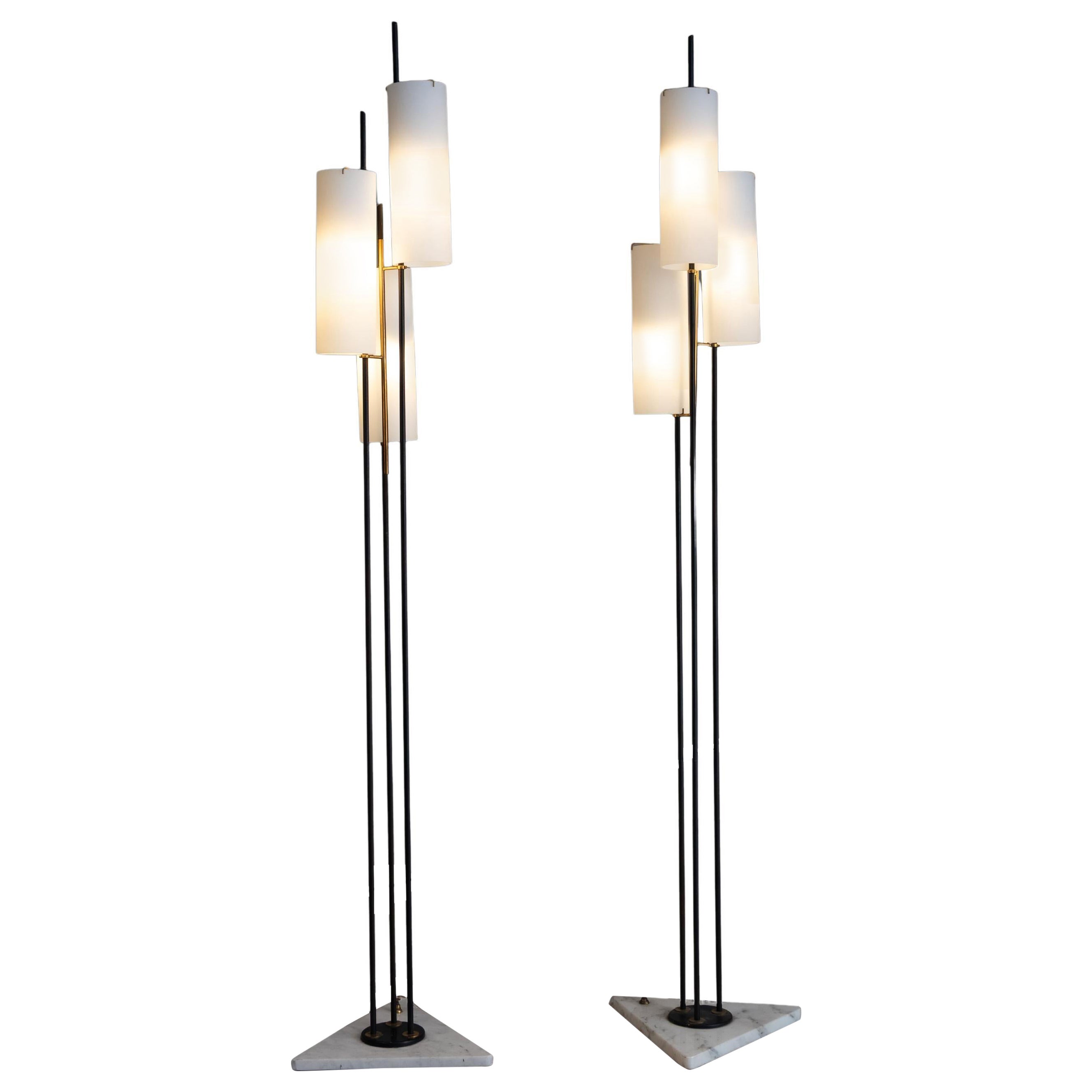 Set di 2 lampade da terra Stilnovo, 1958 in vendita