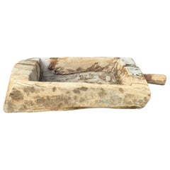 19th Century Antique Rustic French Cheese-Making Trough Bowl