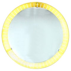 Italian backlit brass mirror by Stilnovo, 1960s