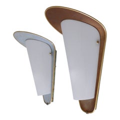Set of Two Amazing Mid-Century Modern Outdoor Sconces Germany 1950s