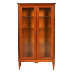 Grange French Regency Louis XVI Cherry Wood Bookcase or Display Cabinet