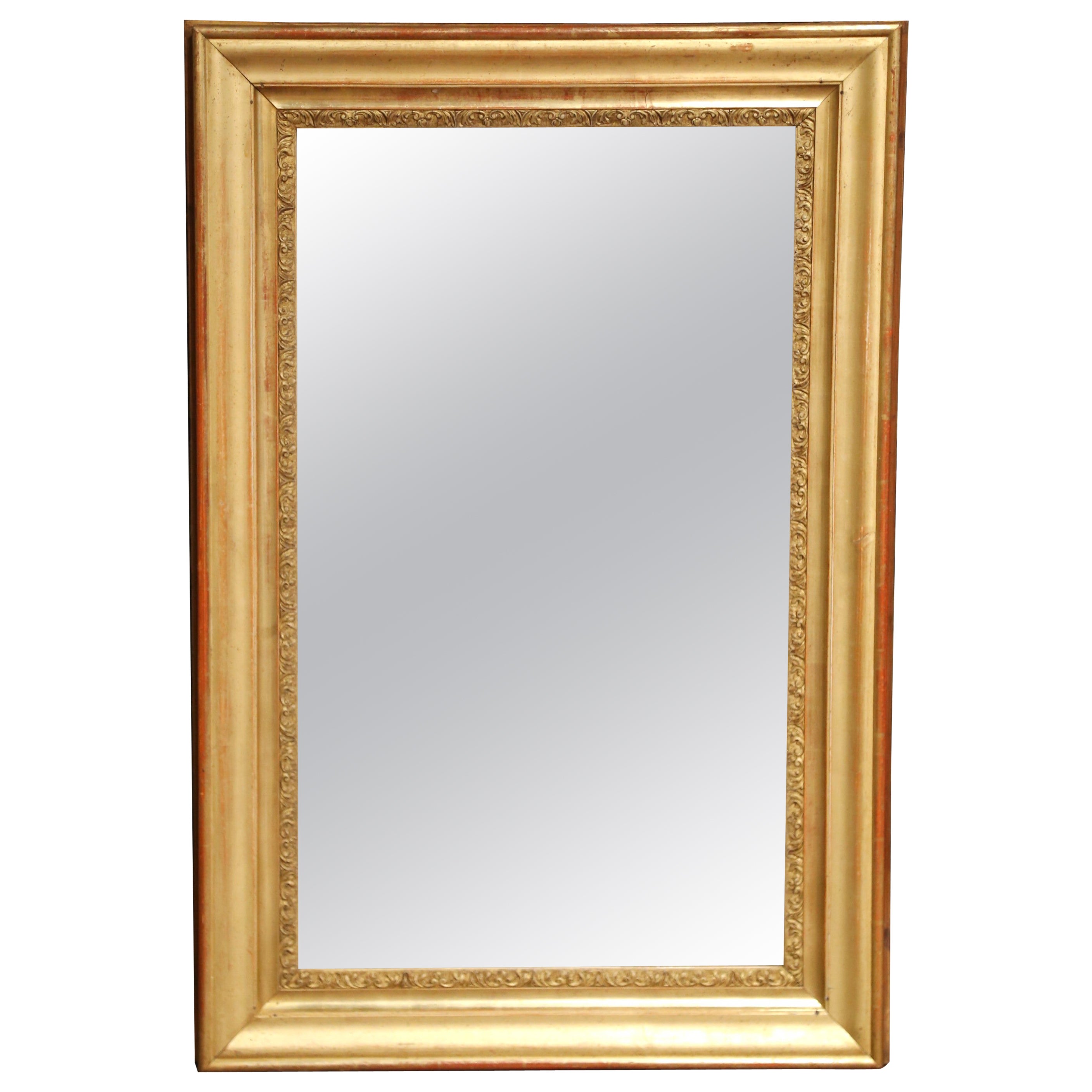 Mid-19th Century Louis XVI Giltwood Mirror with Original Mercury Glass