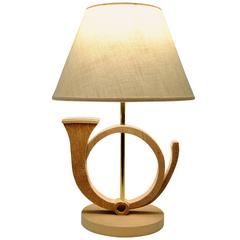 Wood Horn Table Lamp by Michelangeli, Italy 9