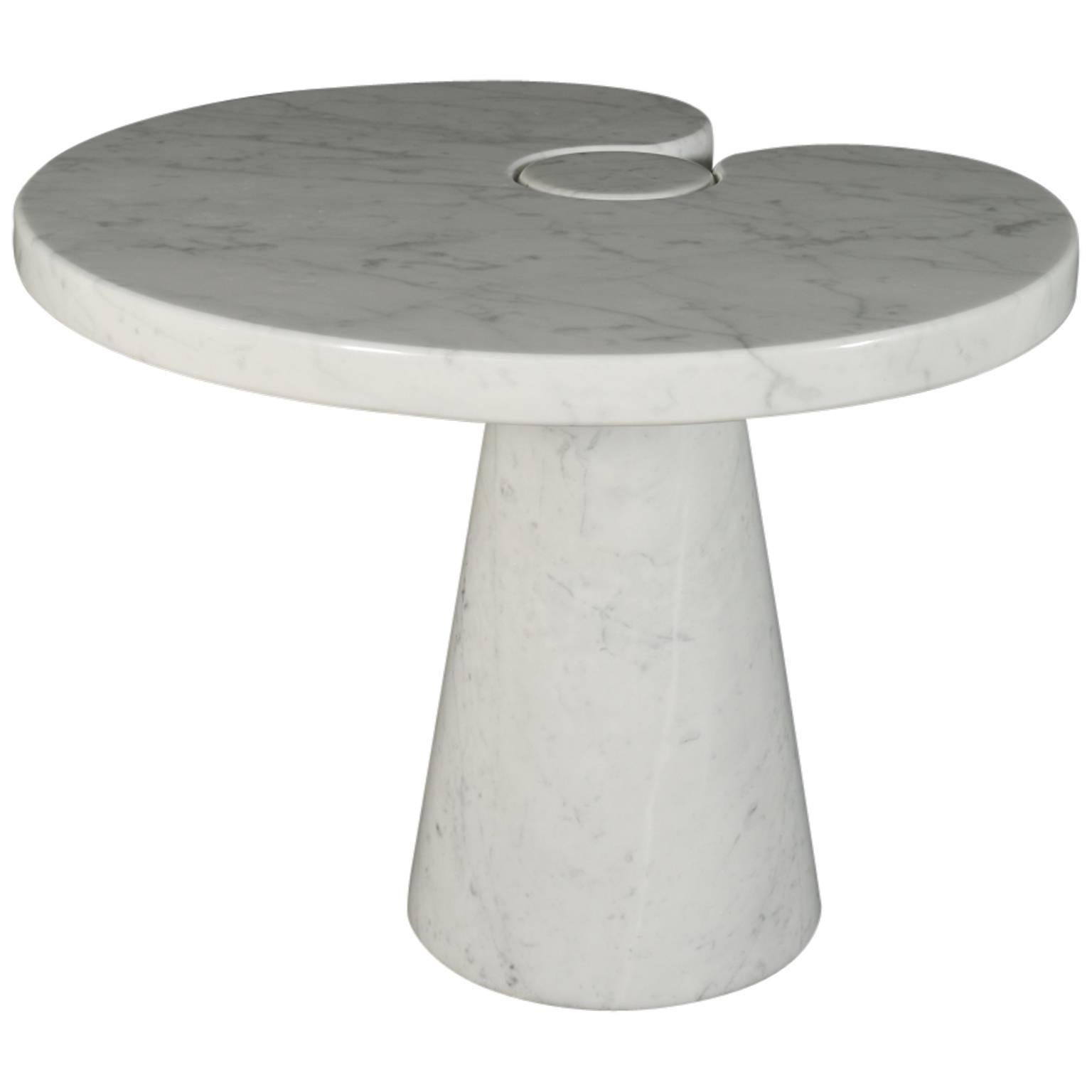 White Carrara Marble 'Eros' Coffee Table by Angelo Mangiarotti for Skipper