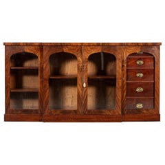English Regency Mahogany Breakfront Sideboard