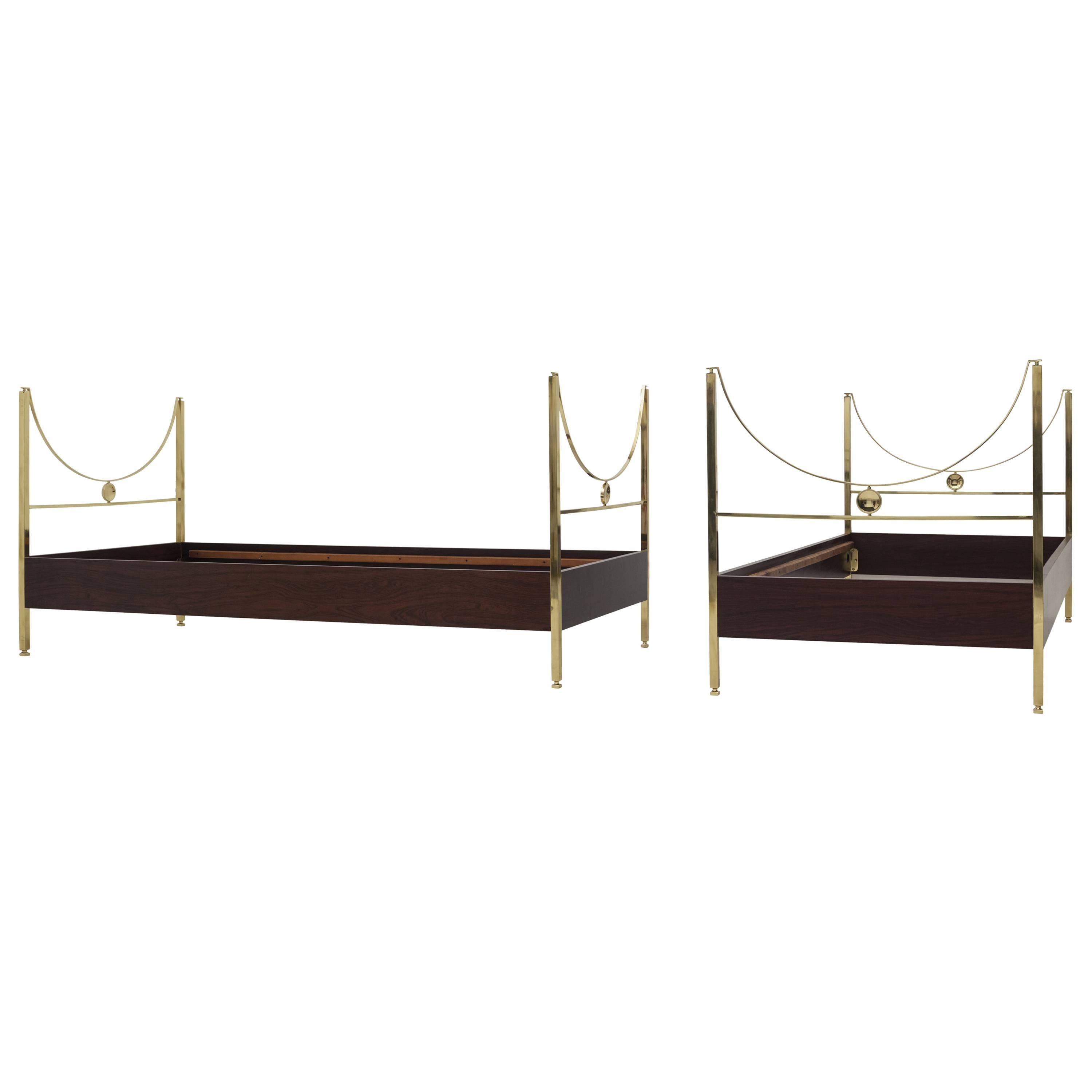 Carlo Di Carli, "D90" Pair of Beds, Sormani Manufacturer, circa 1963, Italy