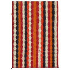 Vintage Jajim Qashqai Persian Kilim with Colorful Geometric Patterns Rug & Kilim