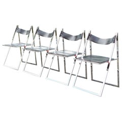 Fontoni & Geraci Modell Elios for LÜBKE Chaise pliante Vintage Mid- Century 4x