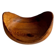 Rustic Ash Wood Bowl with Natural Edge